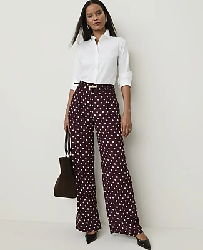 Ann Taylor The Polka Dot Pleated Wide-Leg Pant made by Ann Taylor