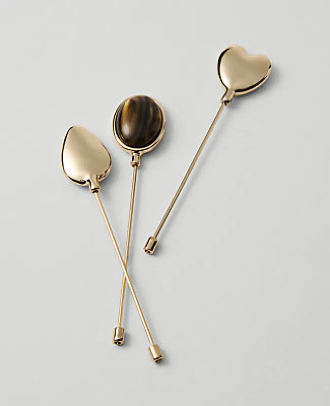 Ann Taylor Metal Brooch Set made by Ann Taylor