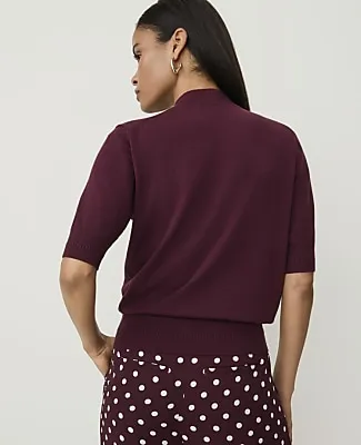 Ann Taylor Mock Neck Modern Sweater Tee sold by Ann Taylor product image thumbnail 2