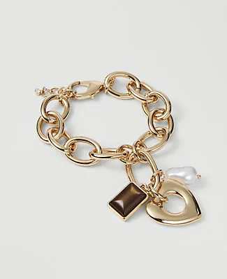 Ann Taylor Heart Charm Bracelet sold by Ann Taylor