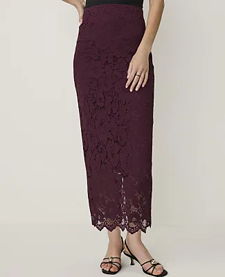 Ann Taylor Column Lace Midi Skirt sold by Ann Taylor product image thumbnail 2