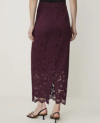 Ann Taylor Column Lace Midi Skirt sold by Ann Taylor product image thumbnail 3
