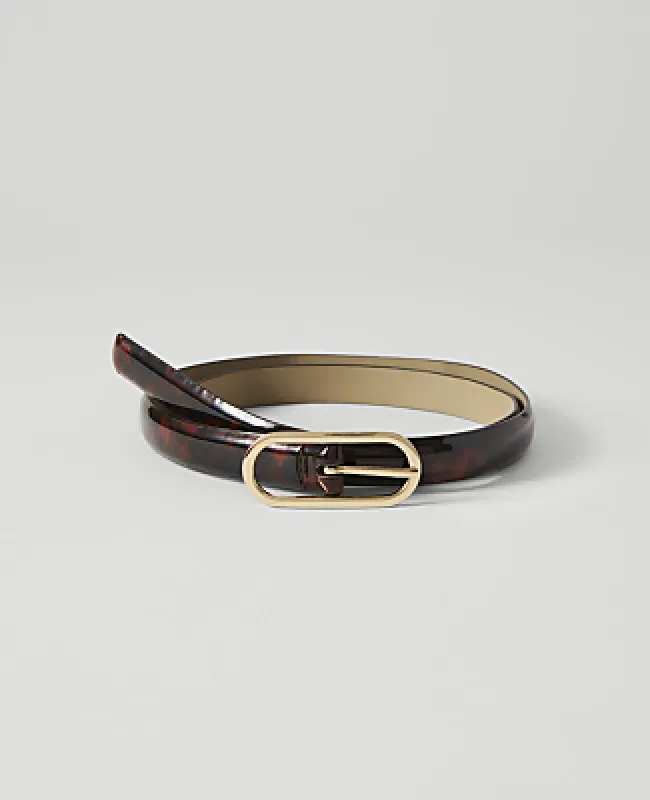 Ann Taylor Skinny Tortoiseshell Print Belt made by Ann Taylor