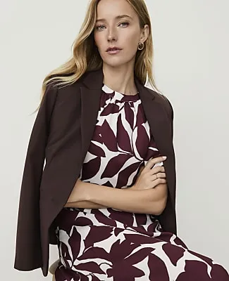 Ann Taylor Floral Puff Sleeve Midi Dress sold by Ann Taylor product image thumbnail 3