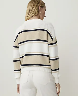Ann Taylor Weekend Striped Crew Neck Sweater sold by Ann Taylor product image thumbnail 2