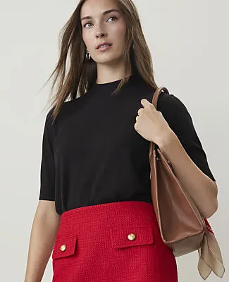 Ann Taylor Mock Neck Modern Sweater Tee sold by Ann Taylor