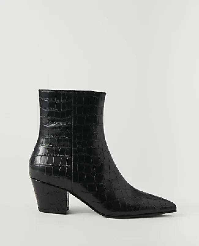 Ann Taylor Croco Tapered Heel Bootie made by Ann Taylor