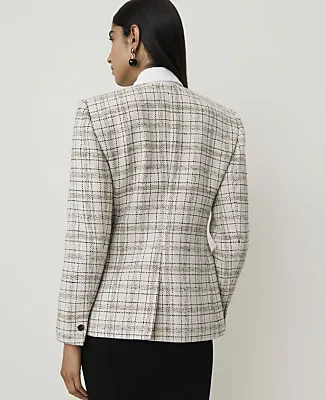 Ann Taylor Split Hem Jacket in Plaid sold by Ann Taylor product image thumbnail 2