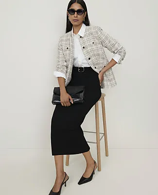 Ann Taylor Split Hem Jacket in Plaid sold by Ann Taylor product image thumbnail 3