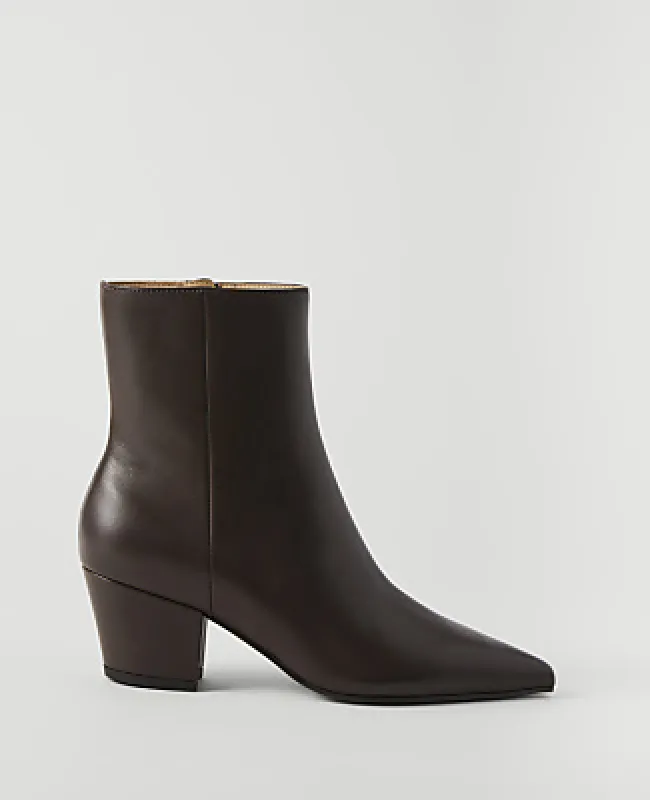 Ann Taylor Leather Tapered Heel Bootie made by Ann Taylor