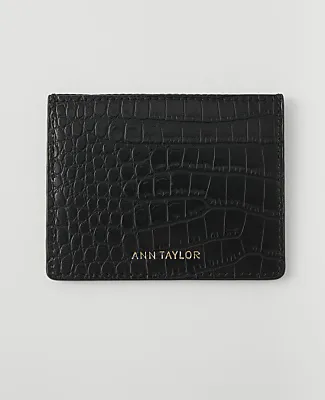 Ann Taylor Weekend Croco Card Case sold by Ann Taylor