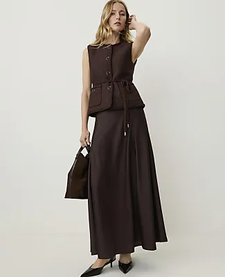 Ann Taylor Petite Belted Vest in Tweed sold by Ann Taylor product image thumbnail 3