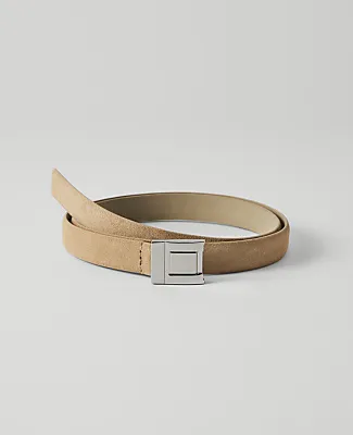 Ann Taylor Suede Double Square Buckle Belt sold by Ann Taylor