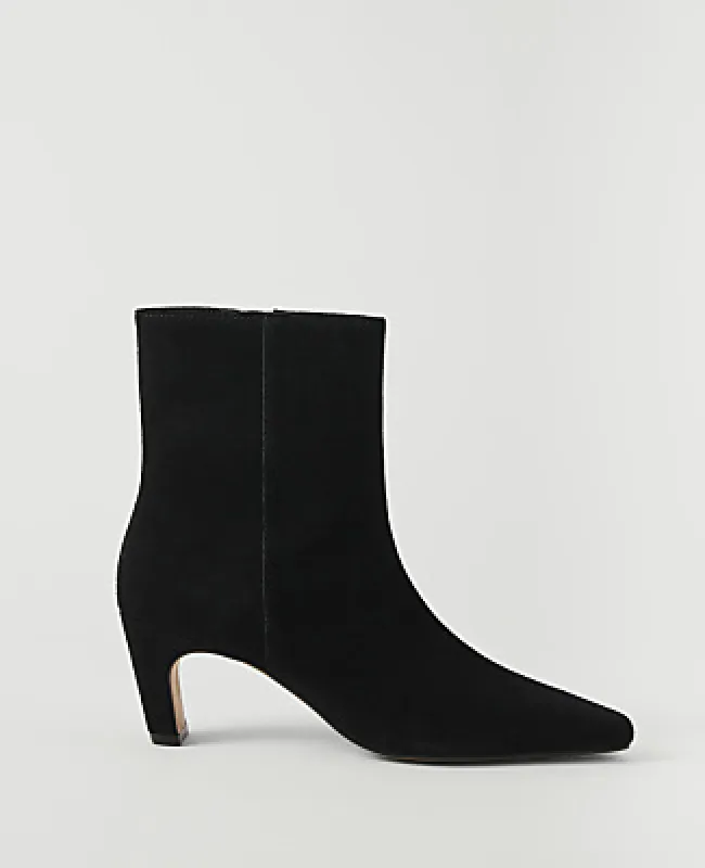 Ann Taylor Suede Skinny Heel Bootie made by Ann Taylor