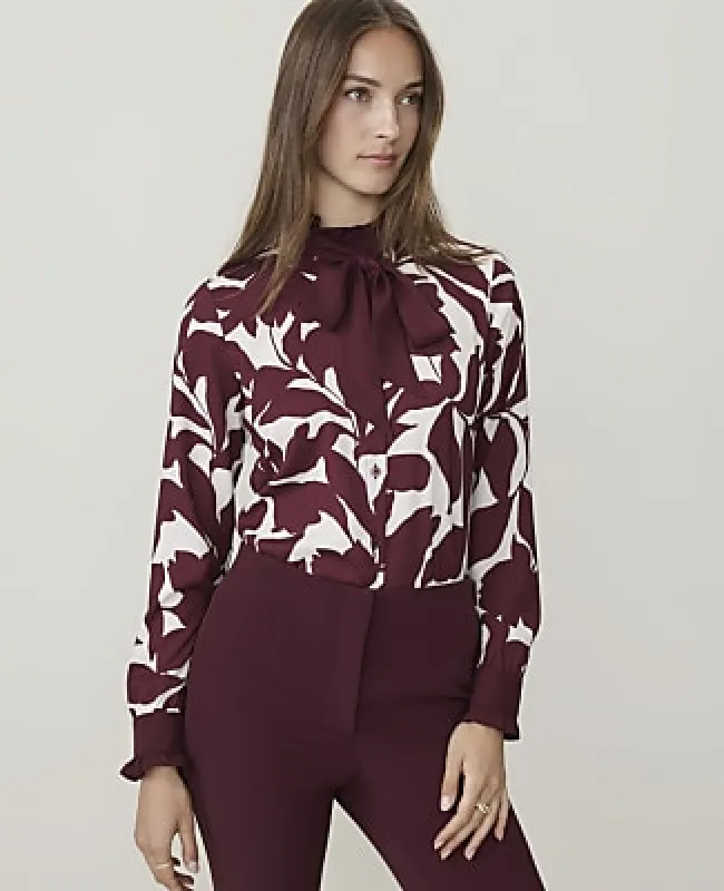 Ann Taylor Floral Bow Blouse made by Ann Taylor
