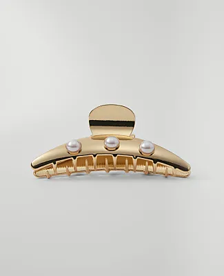 Ann Taylor Weekend Pearl Embellished Claw Clip sold by Ann Taylor