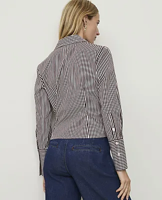Ann Taylor Striped Wrap Blouse sold by Ann Taylor product image thumbnail 2