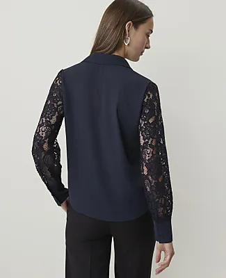 Ann Taylor Lace Sleeve Shirt sold by Ann Taylor product image thumbnail 2