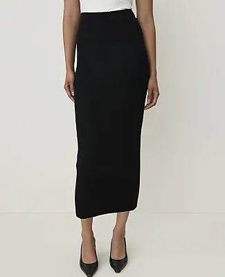 Ann Taylor Petite Ribbed Midi Sweater Skirt sold by Ann Taylor product image thumbnail 2