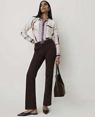 Ann Taylor Petite Horsebit Print Modern Shirt in Satin sold by Ann Taylor product image thumbnail 3