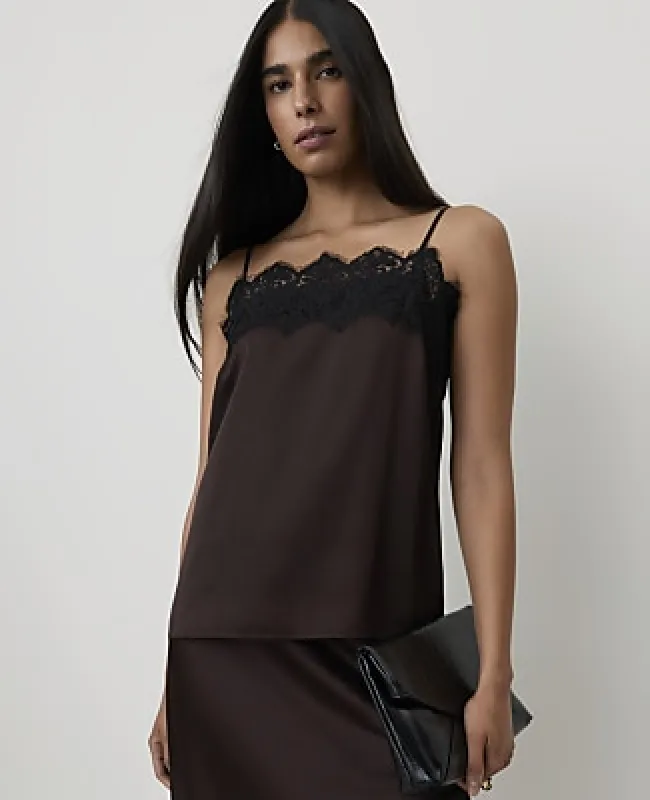 Ann Taylor Lace Trim Camisole made by Ann Taylor