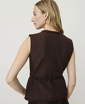 Ann Taylor Petite Belted Vest in Tweed sold by Ann Taylor product image thumbnail 2