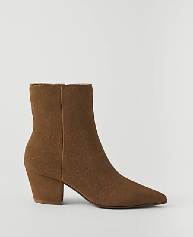 Ann Taylor Suede Tapered Heel Bootie made by Ann Taylor