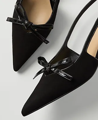 Ann Taylor Suede Bow Slingback Pump sold by Ann Taylor product image thumbnail 2