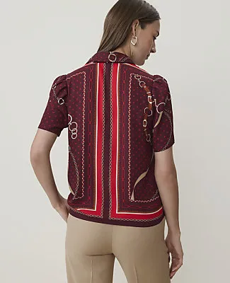 Ann Taylor Horsebit Print Button Down Shirt sold by Ann Taylor product image thumbnail 2