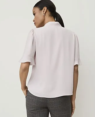 Ann Taylor Petite Ruffle Trim Bow Blouse sold by Ann Taylor product image thumbnail 2