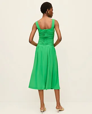 Ann Taylor Petite Ruched Midi Dress sold by Ann Taylor product image thumbnail 2