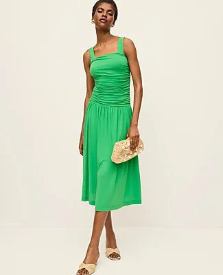 Ann Taylor Petite Ruched Midi Dress sold by Ann Taylor product image thumbnail 3