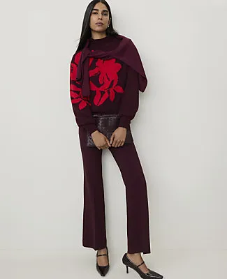 Ann Taylor Floral Jacquard Mock Neck Sweater sold by Ann Taylor product image thumbnail 3