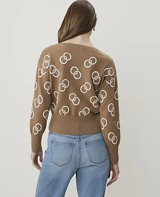 Ann Taylor Geo Print Boatneck Sweater sold by Ann Taylor product image thumbnail 2