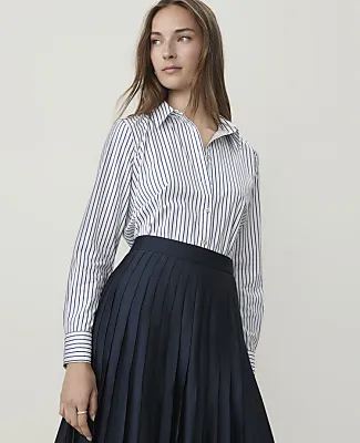 Ann Taylor Striped Relaxed Perfect Shirt sold by Ann Taylor