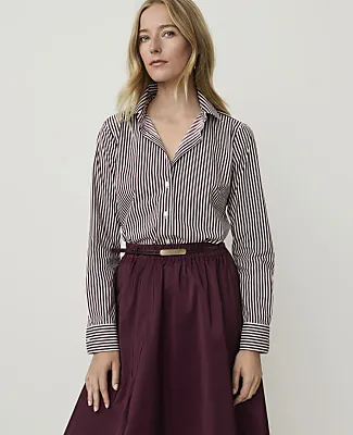 Ann Taylor Striped Perfect Shirt sold by Ann Taylor