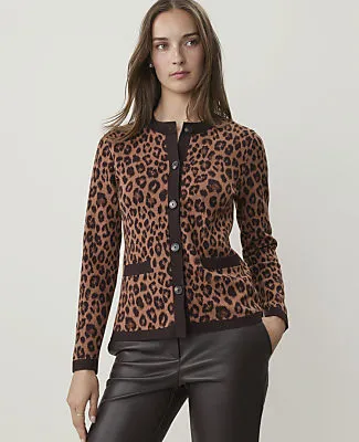 Ann Taylor Animal Print Jacquard Jacket sold by Ann Taylor