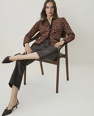 Ann Taylor Animal Print Jacquard Jacket sold by Ann Taylor product image thumbnail 3