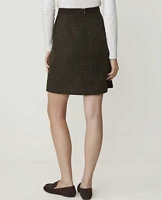 Ann Taylor Weekend Houndstooth A-Line Skirt sold by Ann Taylor product image thumbnail 3