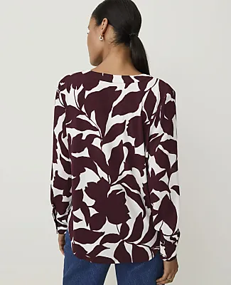 Ann Taylor Floral Pleat Front Top sold by Ann Taylor product image thumbnail 2