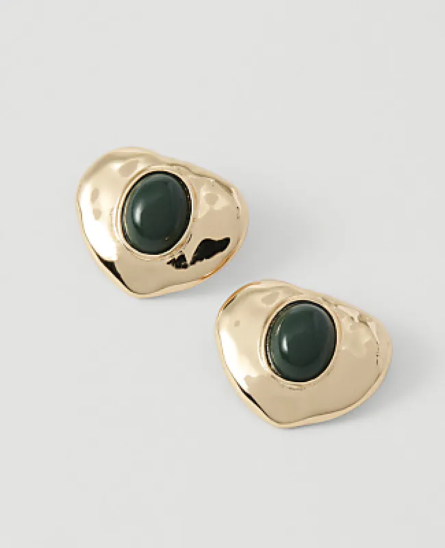 Ann Taylor Textured Heart Stone Stud Earrings made by Ann Taylor