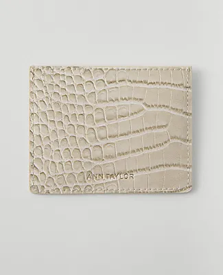 Ann Taylor Weekend Croco Card Case sold by Ann Taylor