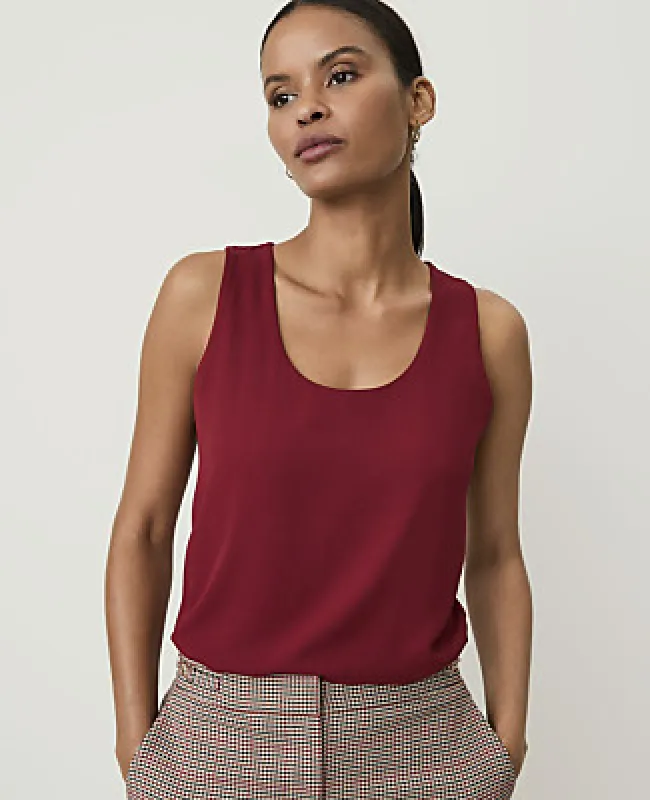 Ann Taylor Mixed Media Tank Top made by Ann Taylor