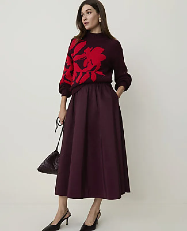 Ann Taylor The Full Midi Skirt in Taffeta made by Ann Taylor