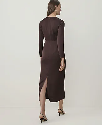 Ann Taylor Petite Crew Neck Twist Dress sold by Ann Taylor product image thumbnail 2