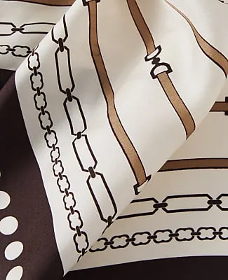 Ann Taylor Geo Print Silk Scarf sold by Ann Taylor product image thumbnail 2