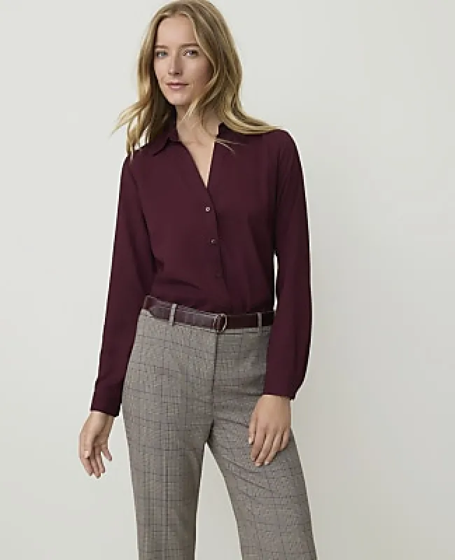 Ann Taylor Petite Essential Shirt in Satin made by Ann Taylor