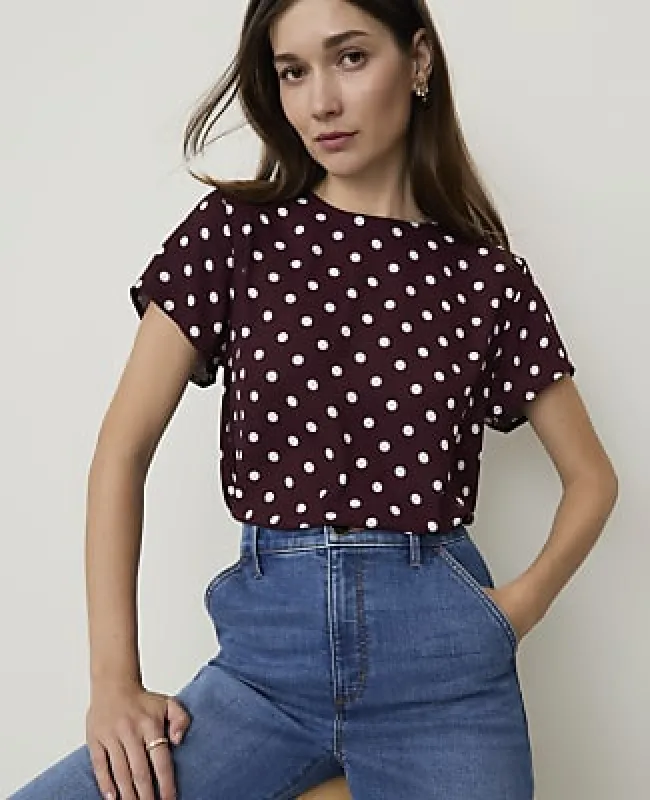 Ann Taylor Polka Dot Tee made by Ann Taylor