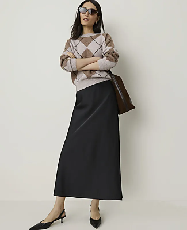 Ann Taylor Bias Midi Slip Skirt in Satin made by Ann Taylor