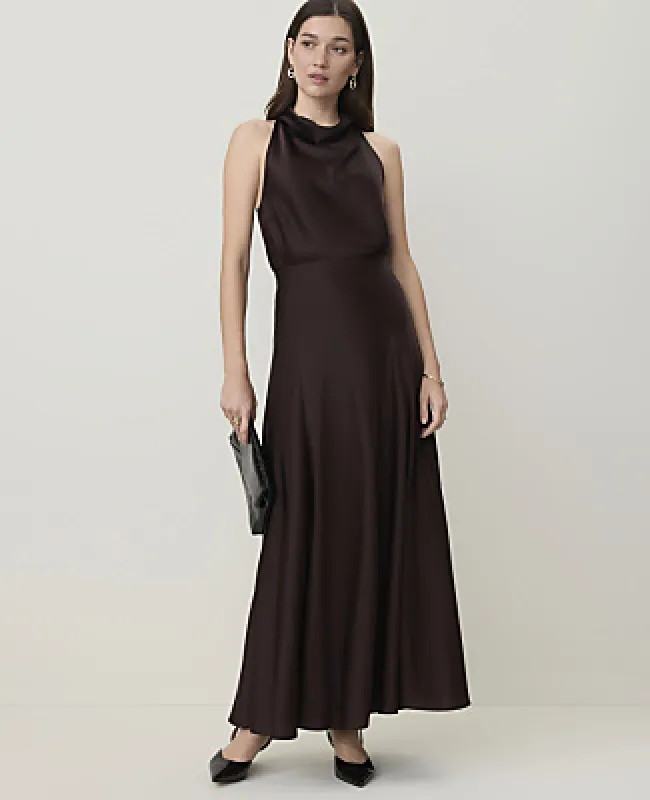 Ann Taylor Flare Maxi Skirt in Satin made by Ann Taylor